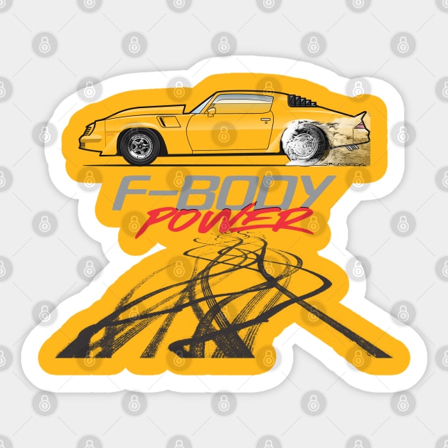 F-Body Power Multi Color Sticker by JRCustoms44